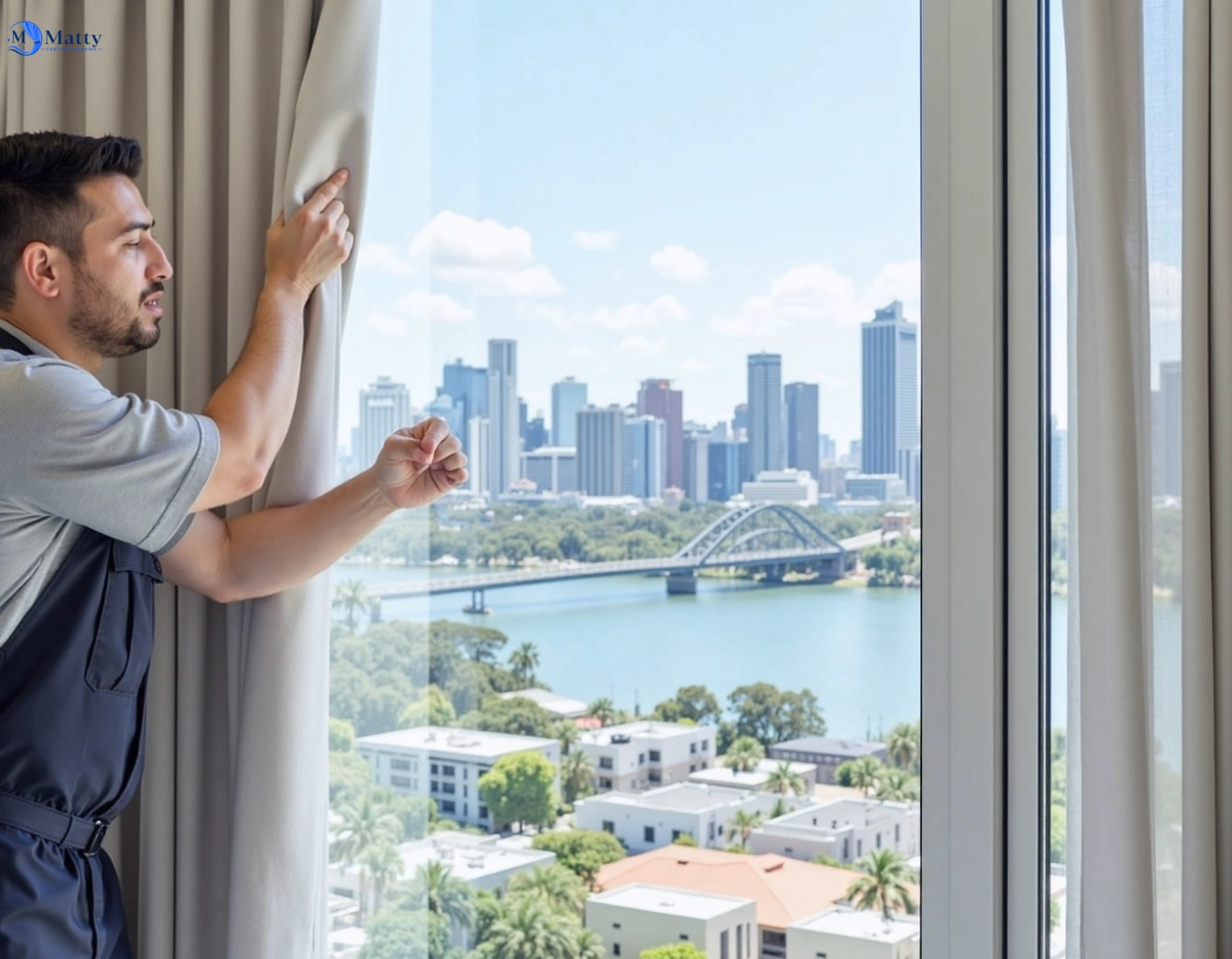 Professional curtain steam cleaning service heidelberg-vic QLD by Matty Curtain Cleaning